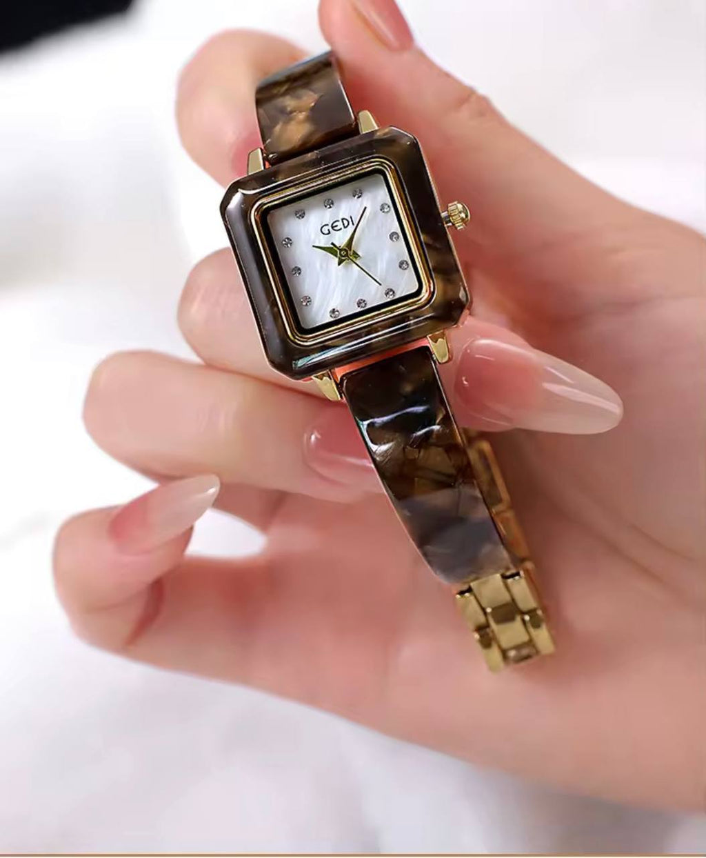 Montre GEDI Carrée Bracelet Acétate