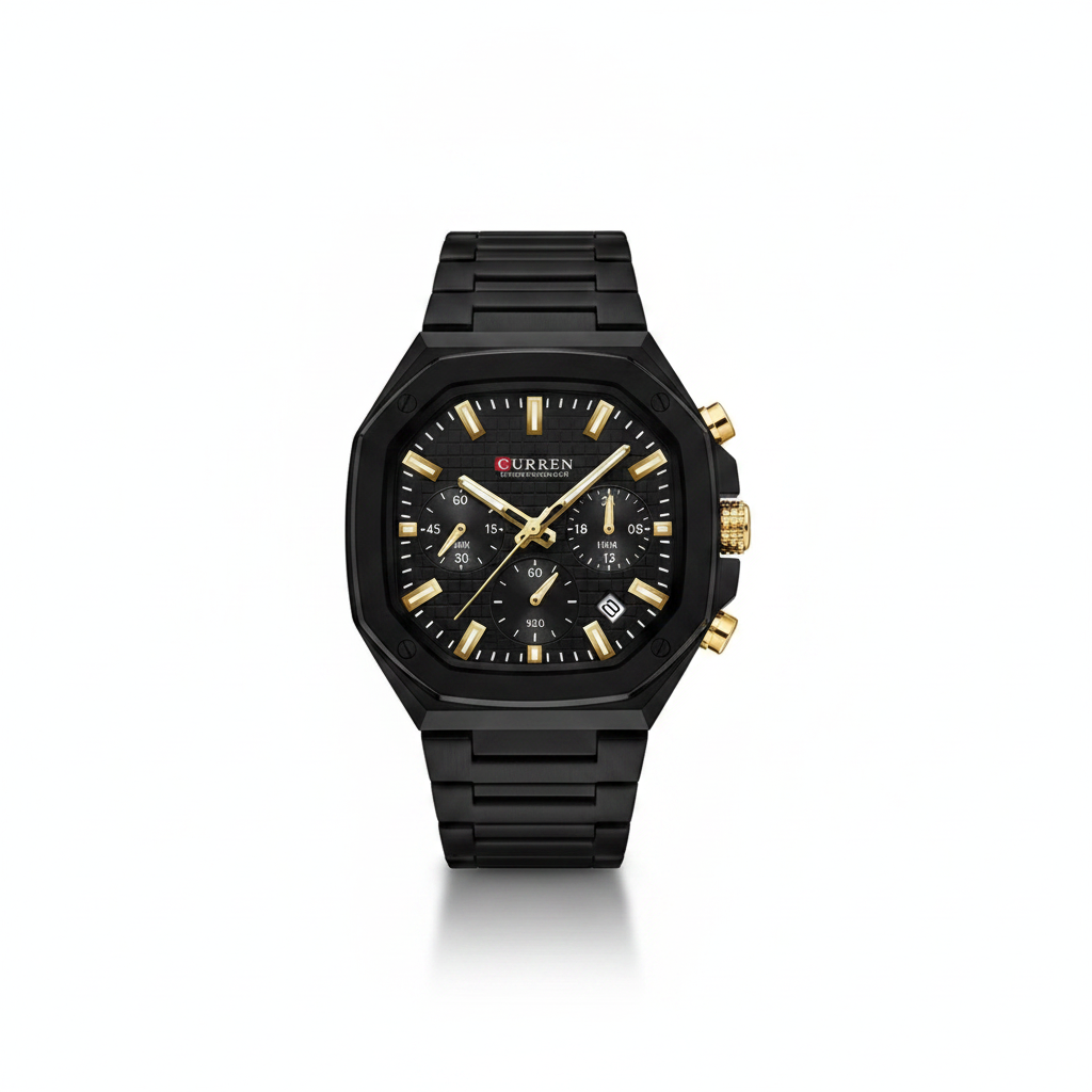 Montre Curren Chronographe Octogonale