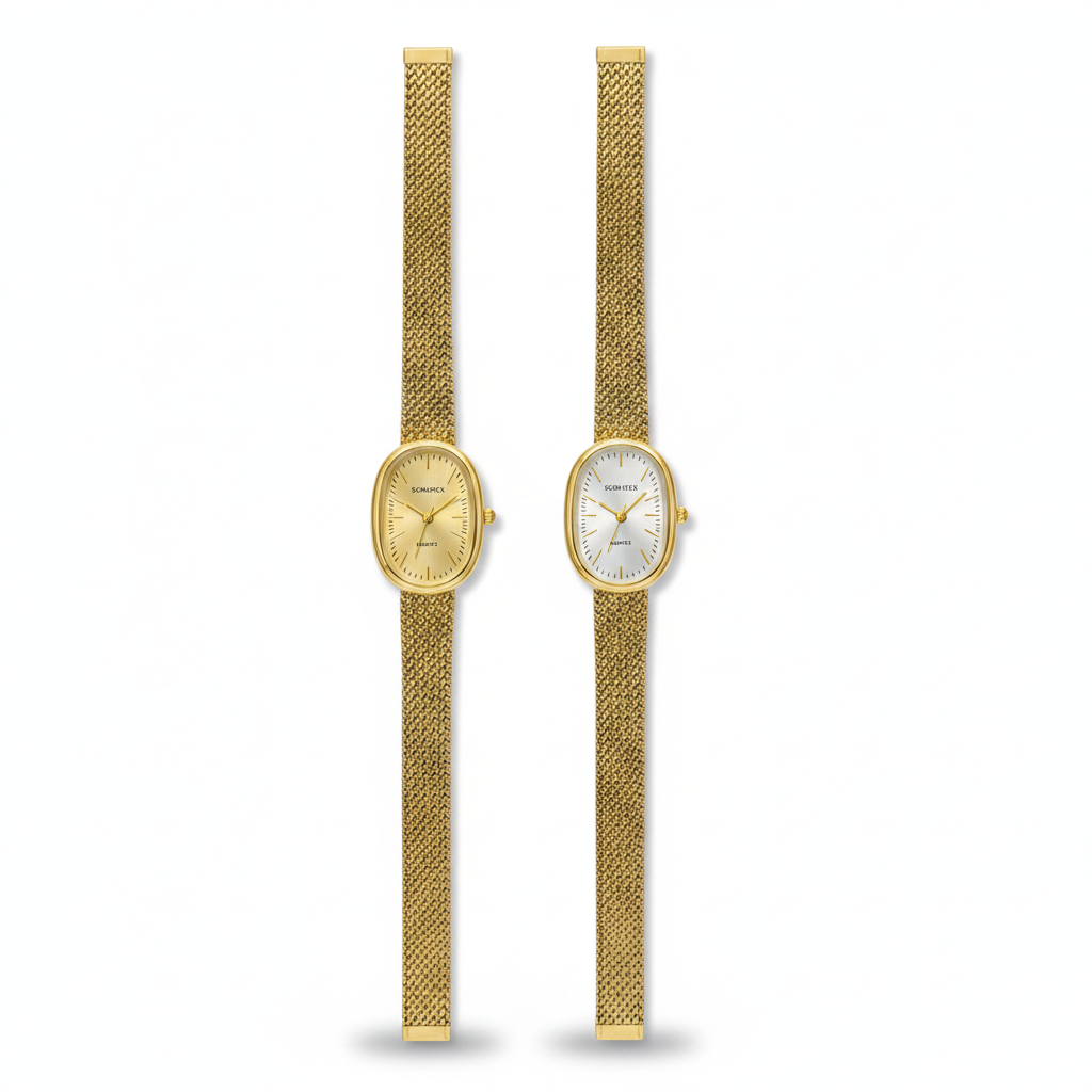 Montre Élégante Bracelet Maille Milanaise