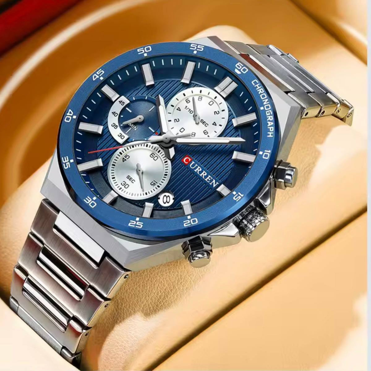 Montre Curren Chronographe Acier Inoxydable