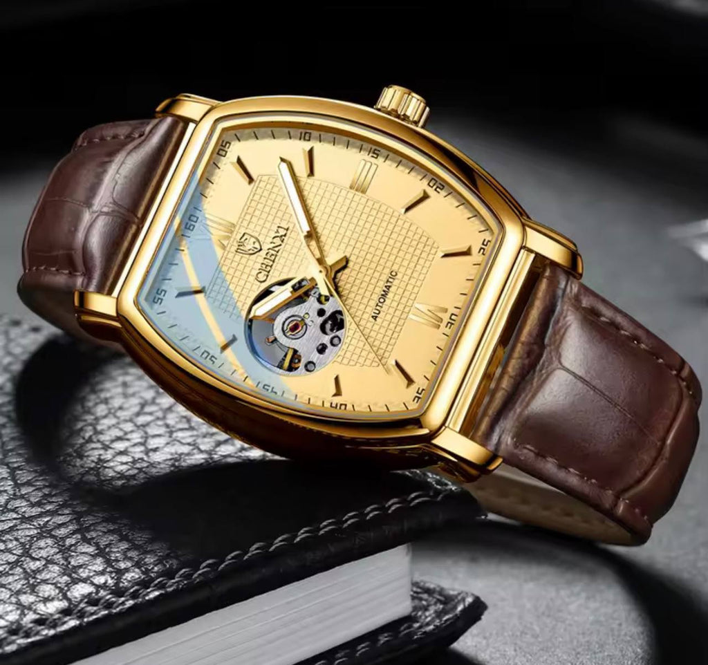 Montre Chenxi Automatique Squelette Tonneau
