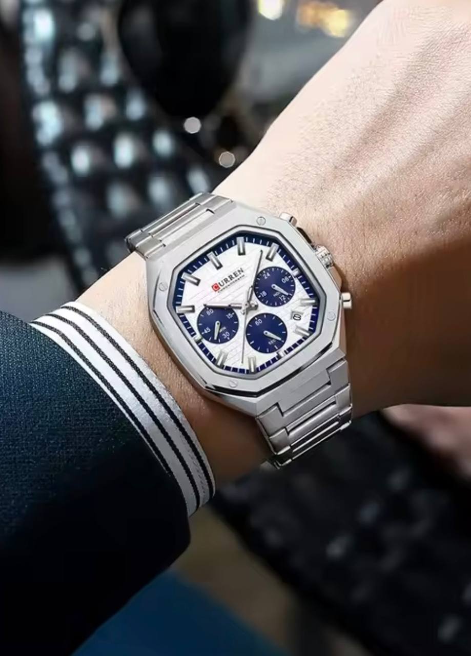 Montre Curren Chronographe Octogonale