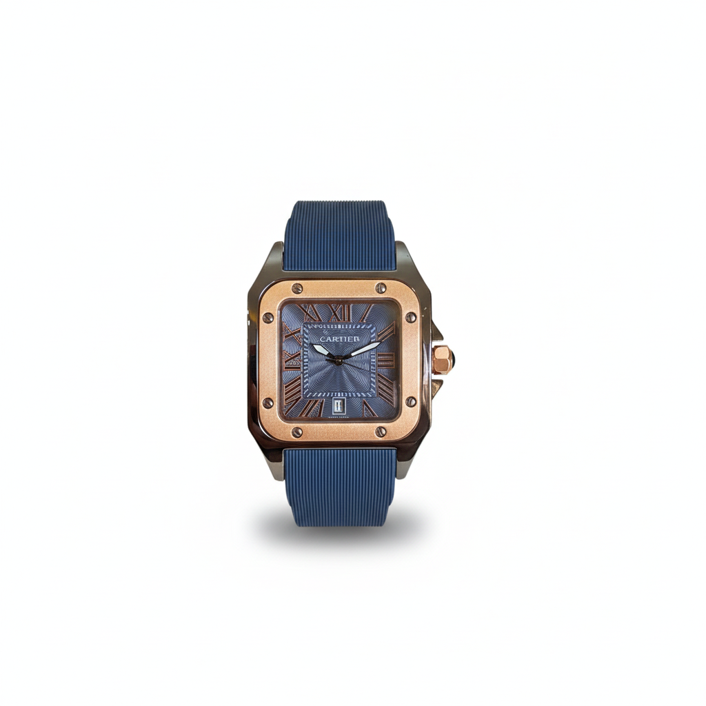 Montre Cartier Santos Bracelet Caoutchouc