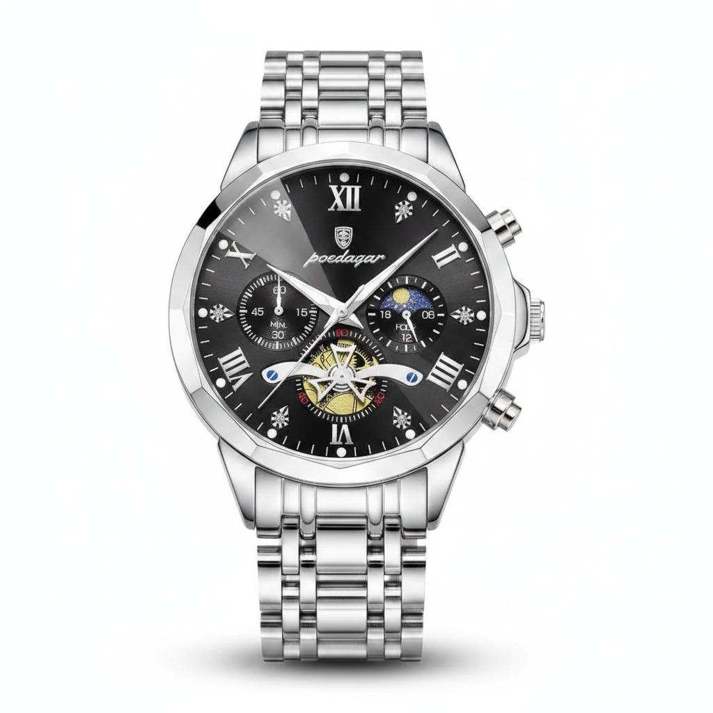 Montre POEDAGAR Chronographe Squelette