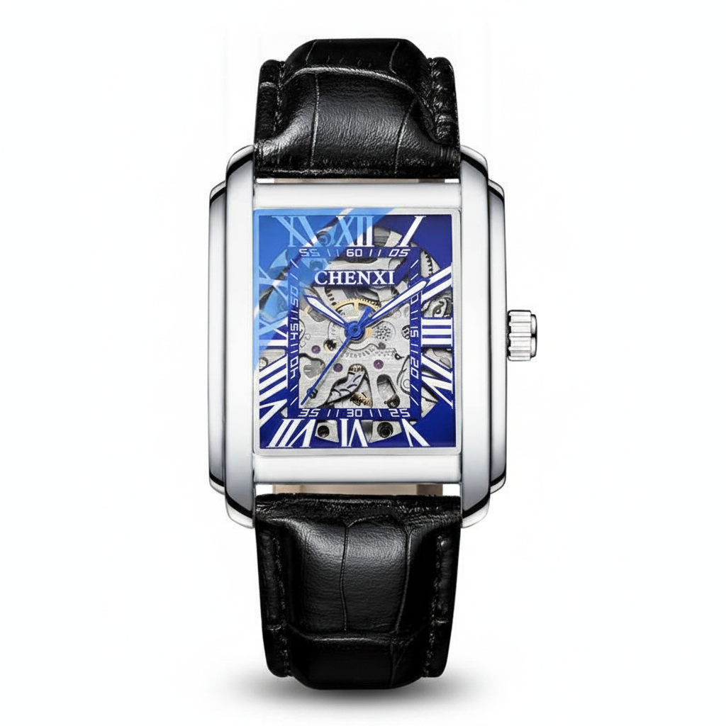 Montre Chenxi Squelette Mécanique Rectangulaire Original