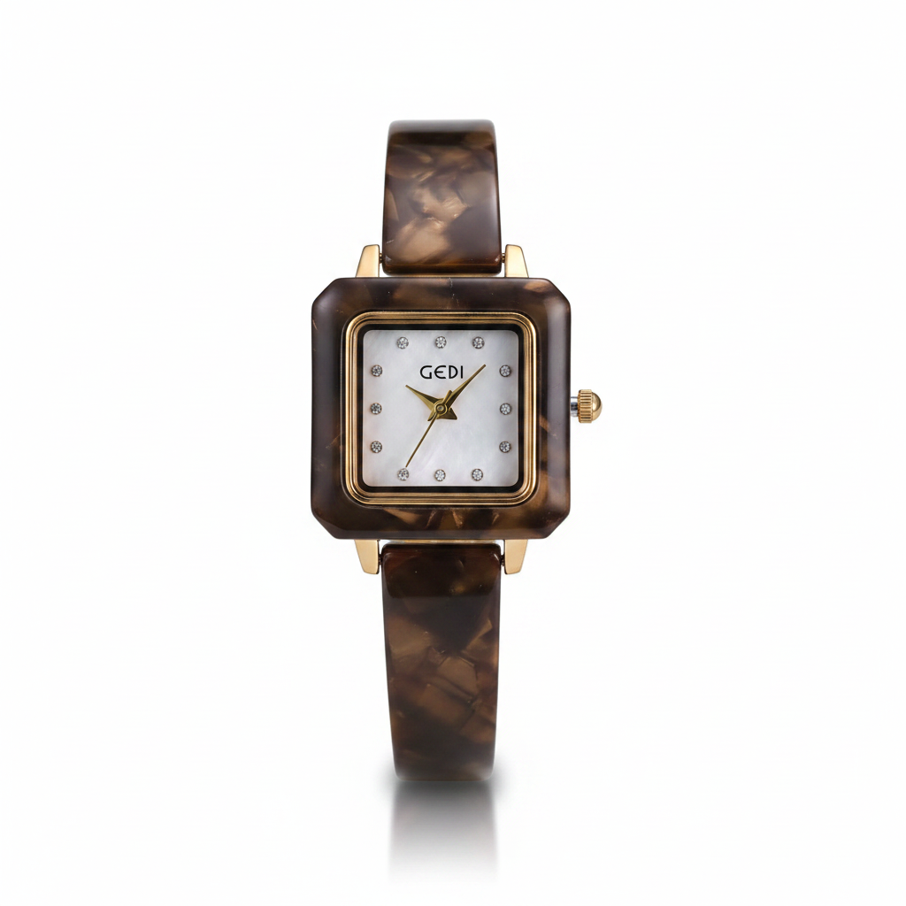 Montre GEDI Carrée Bracelet Acétate
