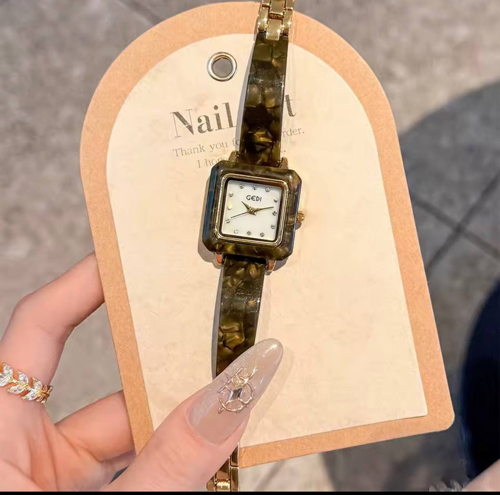 Montre GEDI Carrée Bracelet Acétate