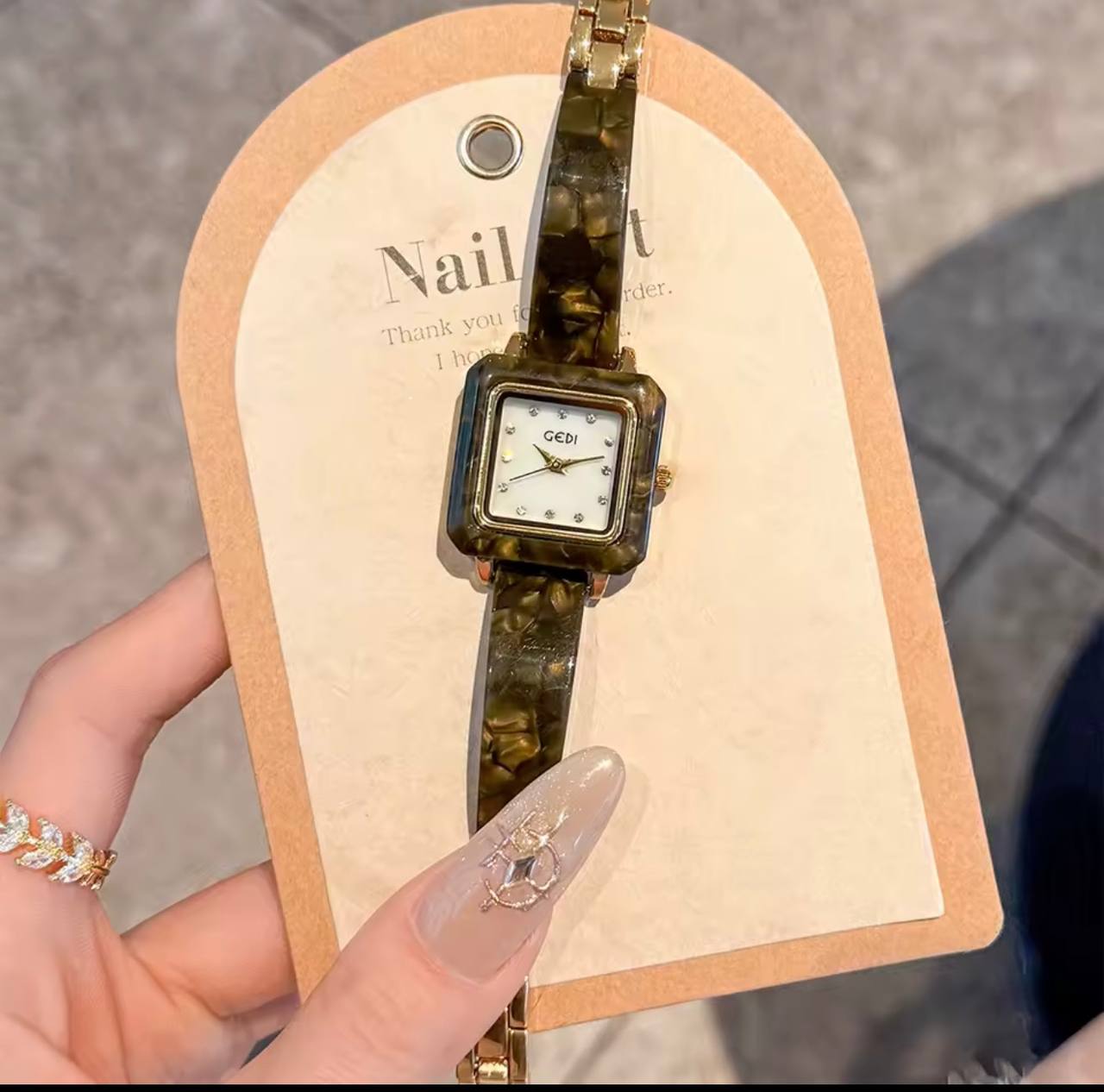 Montre GEDI Carrée Bracelet Acétate